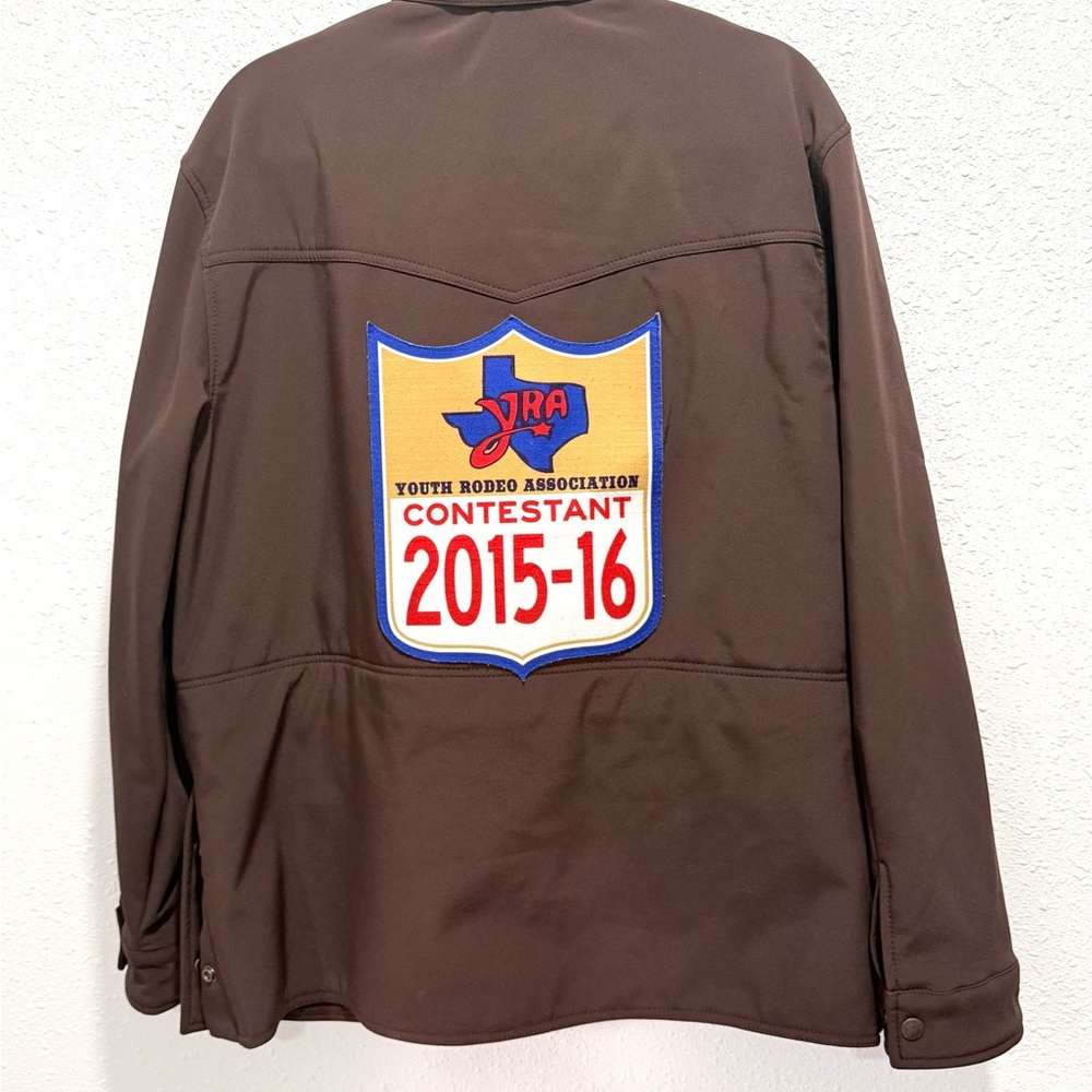 STS Ranchwear Brown Work Jacket with Rodeo Contest Patch L - Picture 10 of 12